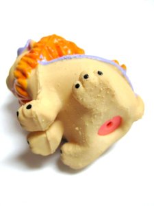 画像2: 【訳あり】タイ製ペット用おもちゃ　王様ライオン　仔犬・小型犬用　ラテックス　【定形外郵便290円対応】 (2)