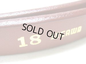 画像2: 瀬川製作所ドイツ鞣(なめし)平引皮(マレーブル茄子カン付1456)　18mm【メール便198円対応】 (2)