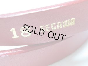 画像5: 瀬川製作所ドイツ鞣(なめし)平引皮(マレーブル茄子カン付1456)　18mm【メール便198円対応】 (5)