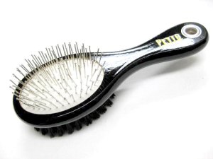 画像3: 【保管品】ぺティオ　ピンクハートダブルクッションブラシ（S）ブラック　犬猫向き【定形外郵便390円対応】 (3)