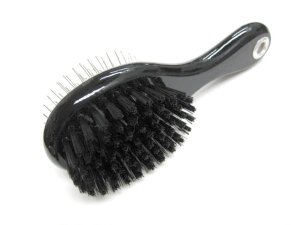 画像2: 【保管品】ぺティオ　ピンクハートダブルクッションブラシ（S）ブラック　犬猫向き【定形外郵便390円対応】 (2)