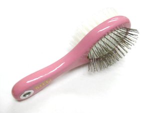 画像2: 【保管品】ぺティオ　ピンクハートダブルクッションブラシ（S）ピンク　犬猫向き【定形外郵便390円対応】 (2)
