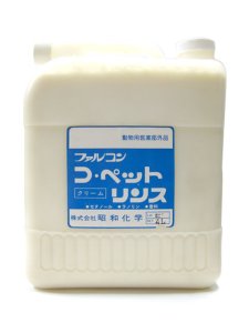 画像1: 【訳あり】昭和化学　ファルコン　コ・ペット　クリームリンス　業務量4L (1)