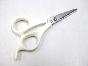 画像2: 【訳あり】スーパーキャット　モダンウェーブ　細部用カットバサミ　ホワイト　日本製【定形外郵便(メール便)140円対応】 (2)