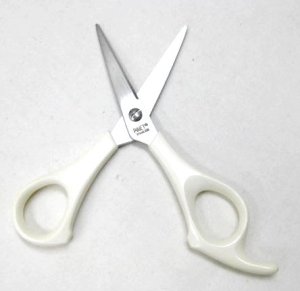 画像3: 【訳あり】スーパーキャット　モダンウェーブ　細部用カットバサミ　ホワイト　日本製【定形外郵便(メール便)140円対応】 (3)