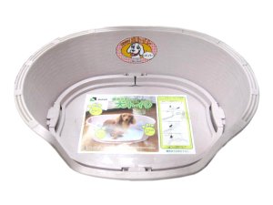 画像2: 【展示品・送料実費】リッチェル 藤あみ調犬トイレ レギュラー ピンク (2)