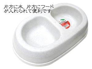 画像1: MADE IN U.S.A（米国製） 東京ペット　ペットダイナーダブルLサイズ ペット用食器　ストーン (1)