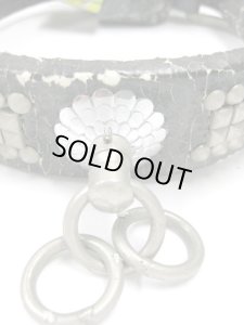 画像2: 【大変訳あり】ドギーマン平首輪E（菊座トチカン付）幅42mm　日本犬用ブラック【定形外郵便660円対応】 (2)