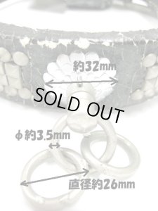 画像3: 【大変訳あり】ドギーマン平首輪E（菊座トチカン付）幅42mm　日本犬用ブラック【定形外郵便660円対応】 (3)