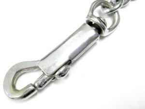 画像4: 大変訳あり　ドギーマン（林製作所）中型チェーンリード ブラウン【メール便198円対応】 (4)