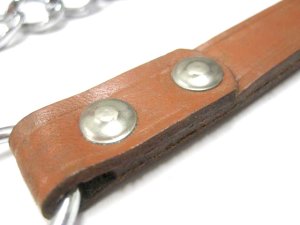 画像3: 大変訳あり　ドギーマン（林製作所）中型チェーンリード ブラウン【メール便198円対応】 (3)