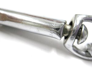 画像2: 大変訳あり　ドギーマン（林製作所）中型チェーンリード ブラウン【メール便198円対応】 (2)