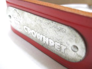 画像3: 【大変訳あり】クラウンペット びょうつき平首輪 幅36mm レッド 首周り45〜55cm 牛皮革製【定形外郵便450円対応】 (3)