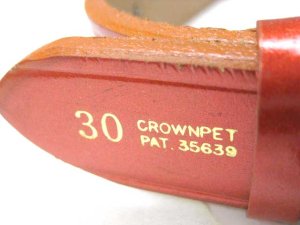 画像4: 【訳あり品】クラウンペット 一枚皮平首輪 丸鋲付き 大型犬用 ラメレッド 30mm 【定形外郵便390円対応】 (4)