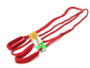 画像1: ハンドラー　Wリード小型犬用首輪付引紐6mm x 140cm レッド【メール便140円対応】 (1)