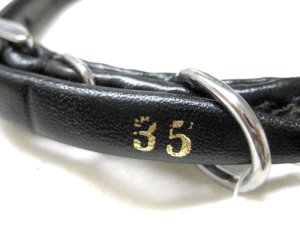 画像2: 【訳あり】岡野製作所 無双丸エース首輪(柴犬向け)#35 ブラック(首回り245mm〜295mm)  【店頭展示品・定形外郵便120円対応】 (2)