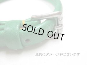 画像3: 【訳あり】岡野製作所　無双カラー細丸　首輪5号　ライトグリーン　首廻り26.5-31.5cmの犬用　牛革首輪【定形外郵便120円対応】 (3)