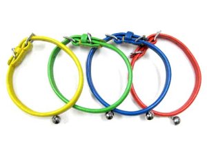 画像2: 岡野製作所　無双ソフトカラー鈴付き　首輪5号　首廻り26.5-31.5cmの犬用　牛革首輪【メール便140円対応】 (2)