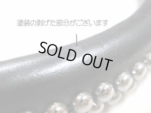 画像4: 【訳あり】岡野製作所 無双甲丸首輪鋲付#20 ブラック(首回り380mm〜430mm)  【定形外郵便(メール便)210円対応】 (4)