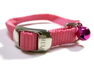 画像2: 【店頭展示品】ぺティオ　ぺティカラーS　猫・小型犬用首輪　ピンク　首回り15〜21cm (2)