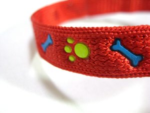 画像2: ぺティオ フット&ボーンカラーL 猫・小型犬用首輪 ブルー 首回り21〜26cm 【メール便120円対応】 (2)