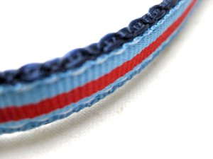 画像2: ぺティオ ボーダーリードとボーダーハーネスのセット 小型犬用 ブルー/ネイビー (2)