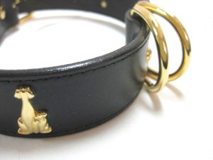 画像2: 希少！在庫限り！アドメイト　アドックレザーカラー　24mmブラック【定形外郵便390円対応】 (2)