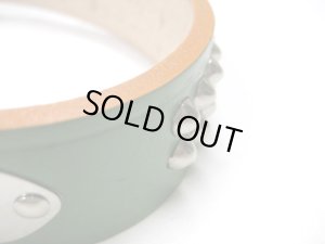 画像3: 【訳あり】ぺティオ　手縫平首輪（中一）　24mm　グリーン　少し大きめ首周り32〜39cm　牛皮革製【定形外郵便390円対応】 (3)