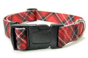画像2: 【訳あり】ぺティオ ブリティッシュ1カラー中型犬首輪 レッド【パッケージなし・残り1点】 (2)