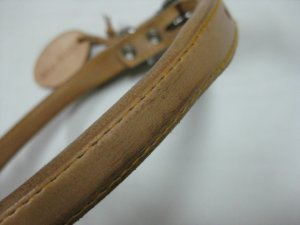 画像3: 【訳あり】ぺティオ 高級丸首輪48cm 15kgまでの中型犬用 ナチュラル【メール便198円対応】 (3)