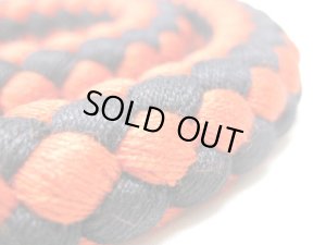 画像3: 【おかげさまで完売しました】ぺティオ 房付きリード 綿引紐/(皮巻) 中型犬向 19mm レッド・ブラック (3)