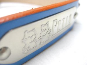 画像2: ぺティオ　高級手縫平首輪　30mm　レッド　首周り38〜47cm　牛皮革製【簡易包装・定形外郵便390円対応】 (2)