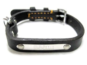 画像2: 【訳あり】ペティオ 高級ドイツなめし平首輪15号 首まわり24-31cmの犬用 刻印がゴールド【定形外郵便(メール便)140円対応】 (2)