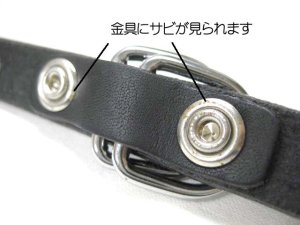 画像4: 【訳あり】ペティオ 高級ドイツなめし平首輪21号 首まわり32-39cmの犬用 刻印がゴールド【定形外郵便(メール便)140円対応】 (4)