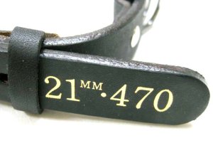 画像2: 【訳あり】ペティオ 高級ドイツなめし平首輪21号 首まわり32-39cmの犬用 刻印がゴールド【定形外郵便(メール便)140円対応】 (2)