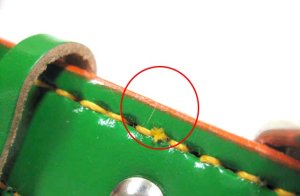 画像4: 【訳あり】ぺティオ　高級手縫平首輪　30mm　グリーン　首周り38〜47cm　牛皮革製【定形外郵便・簡易包装390円対応】 (4)