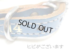 画像2: 【大変訳あり】瀬川製作所強力太首輪 (102) サイズ4x14"ブルー 首廻り29-32cm【パッケージなし・定形外郵便(メール便)120円対応】 (2)
