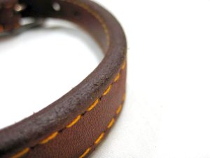 画像3: 【お取り寄せ】瀬川製作所ドイツ鞣(なめし)合わせ首輪　(1039)　24mm　首周り38-44cm【定形外郵便390円対応】 (3)