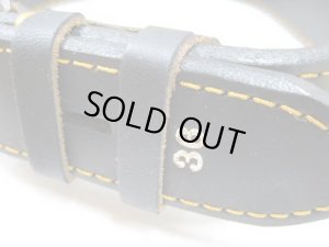 画像3: 【訳あり】瀬川製作所　ドイツ鞣(なめし)合わせ首輪　(1041)　36mm ブラック【定形外郵便450円対応】 (3)