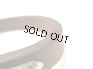 画像5: 【訳あり】瀬川製作所ドイツ鞣(なめし)一枚皮平首輪(1042)　首廻り少し小さなサイズになります約22-27cm　ブラウン【定形外郵便120円対応】 (5)