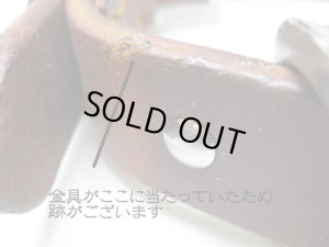 画像4: 【大変訳あり】瀬川製作所ドイツ鞣(なめし)一枚皮平首輪(1047)　幅27mm　首廻り39-50cm　ブラウン【定形外郵便350円対応】 (4)