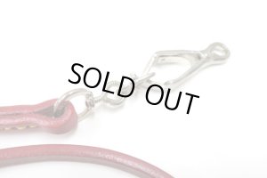 画像2: 瀬川製作所ドイツ鞣(なめし)平引皮(ドイツ茄子カン付　１０５３)　９mm　ワインレッド (2)