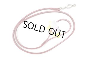 画像1: 瀬川製作所ドイツ鞣(なめし)平引皮(ドイツ茄子カン付　１０５３)　９mm　ワインレッド (1)