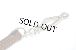 画像5: 瀬川製作所ドイツ鞣(なめし)平引皮(ドイツ茄子カン付　1055)　15mm×140cm【在庫ブラック2本およびブラウン2本】 (5)