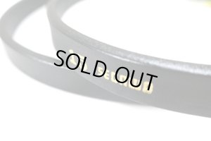 画像4: 瀬川製作所ドイツ鞣(なめし)平引皮(ドイツ茄子カン付　1055)　15mm×140cm【在庫ブラック2本およびブラウン2本】 (4)