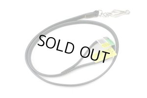 画像2: 瀬川製作所ドイツ鞣(なめし)平引皮(ドイツ茄子カン付　1055)　15mm×140cm【在庫ブラック2本およびブラウン2本】 (2)