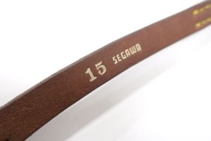 画像2: 訳あり・瀬川製作所ドイツ鞣(なめし)二頭引(1211)　ブラウン　15mm【メール便180円】 (2)