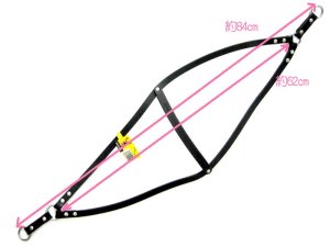 画像2: 【訳あり】瀬川製作所ドイツ鞣(なめし)軽便胴輪　(1225)　15mm　胴廻り79cmと記載がありますが実際は84cmまでの犬用【ブラック・定形外郵便450円対応】 (2)