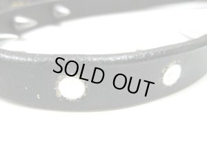 画像4: 【1点のみ・在庫品】瀬川製作所ドイツ鞣(なめし)　の型　引締　スパイク・ストッパー付15mm　ブラック【メール便198円対応】フルチョーク　スパイクカラー しつけ (4)