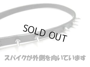 画像3: 【1点のみ・サンプル品】瀬川製作所ドイツ鞣(なめし)　の型　引締　外向きスパイク付15mm　ブラック【メール便198円対応】フルチョーク (3)